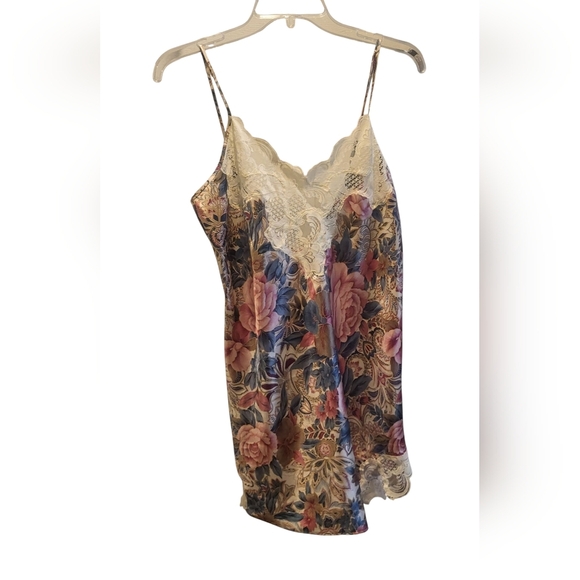 Vintage Victorias Secret Gold Label Slip Dress Nightgown Floral Lace Size Medium - Picture 1 of 5